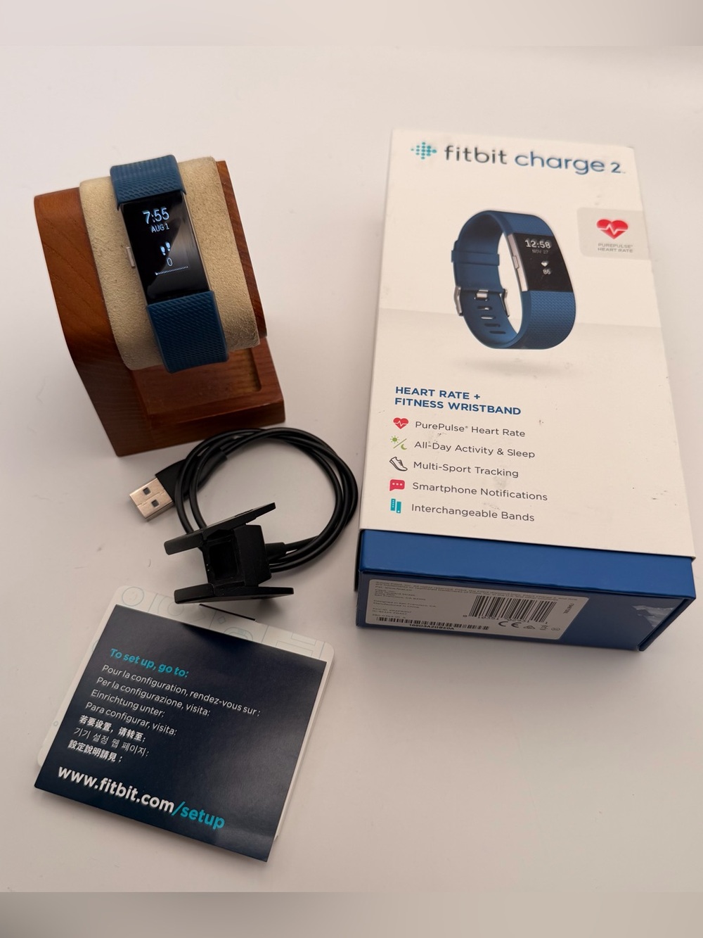 Fitbit Charge 2, Full Set, Tested, Charger Included, Manuals